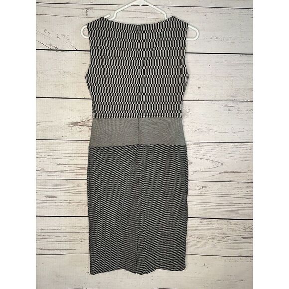 Max Mara Womens Gray Black Sheath Dress Size 40 /Small Mini Dress sleeveless - Picture 9 of 12